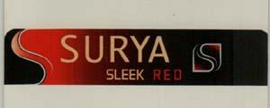 SURYA SLEEK RED (and logo) trademark logo