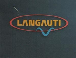LANGAUTI and V Stylized (and logo) trademark logo