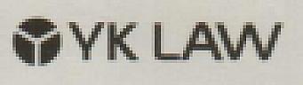 YK LAW (and logo) trademark logo