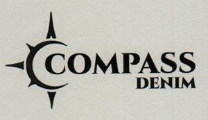 COMPASS DENIM (and logo) trademark logo