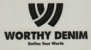 WORTHY DENIM (and logo) trademark logo