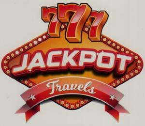 JACKPOT TRAVELS (and logo) trademark logo