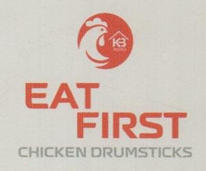 EAT FIRST DRUMSTICKS (and logo) trademark logo