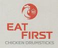 EAT FIRST DRUMSTICKS (and logo) trademark logo