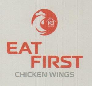 EAT FIRST WINGS (and logo) trademark logo