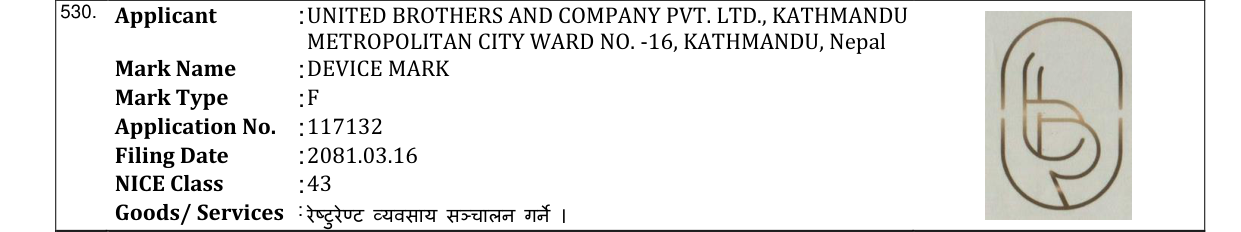 Original bulletin entry for DEVICE MARK