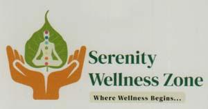 SERENITY WELLNESS ZONE (and logo) trademark logo