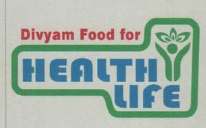 DIVYAM FOOD FOR HEALTHY LIFE (and logo) trademark logo