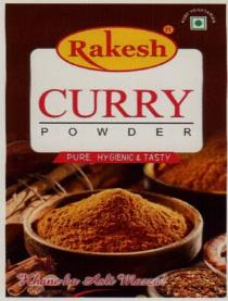 RAKESH (and logo) trademark logo