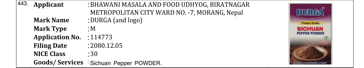 Original bulletin entry for DURGA (and logo)