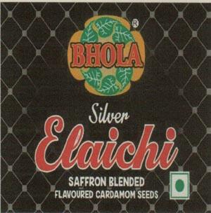 BHOLA SILVER ELAICHI (and logo) trademark logo