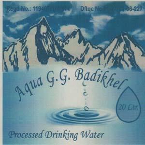 AQUA G.G. BADIKHEL (and logo) trademark logo
