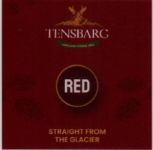 TENSBARG HIMALAYAN STRONG BEER RED (and logo) trademark logo