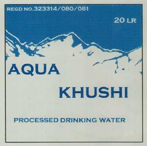 AQUA KHUSHI (and logo) trademark logo