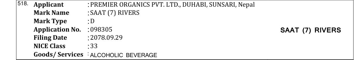 Original bulletin entry for SAAT (7) RIVERS