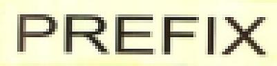 PREFIX (and logo) trademark logo
