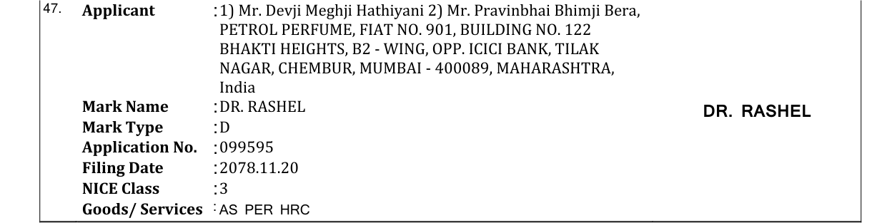 Original bulletin entry for DR. RASHEL DR. RASHEL