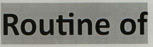 ROUTINE OF (and logo) trademark logo