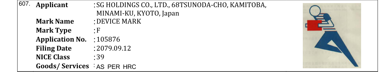 Original bulletin entry for DEVICE MARK