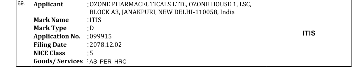 Original bulletin entry for ITIS