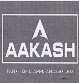 AAKASH (and logo) trademark logo
