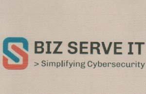 BIZ SERVE IT >SIMPLIFYING CYBERSECURITY (and logo) trademark logo