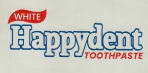 WHITE HAPPYDENT TOOTH PASTE (and logo) trademark logo