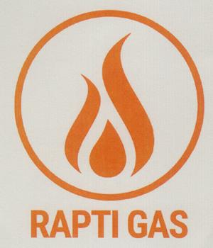 RAPTI GAS (and logo) trademark logo