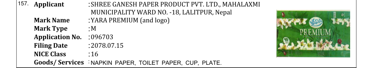 Original bulletin entry for YARA PREMIUM (and logo)