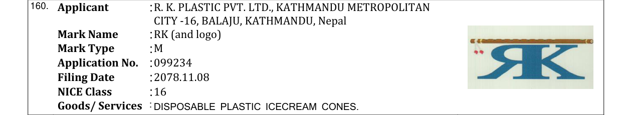 Original bulletin entry for RK (and logo)