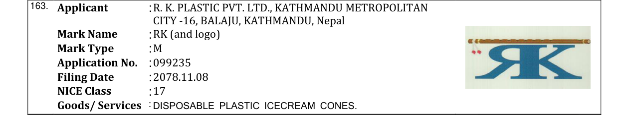 Original bulletin entry for RK (and logo)