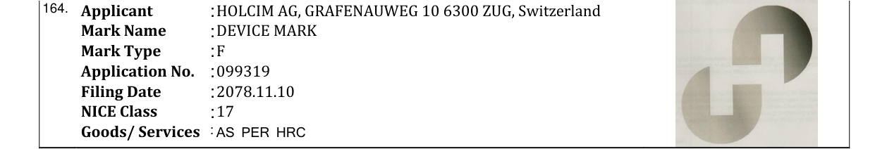 Original bulletin entry for DEVICE MARK