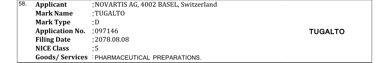 Original bulletin entry for TUGALTO