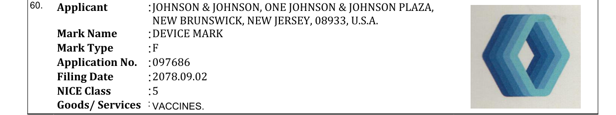 Original bulletin entry for DEVICE MARK
