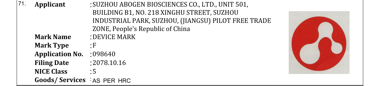 Original bulletin entry for DEVICE MARK