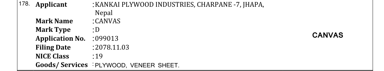 Original bulletin entry for CANVAS