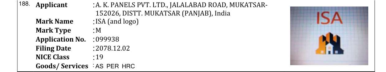 Original bulletin entry for ISA (and logo)
