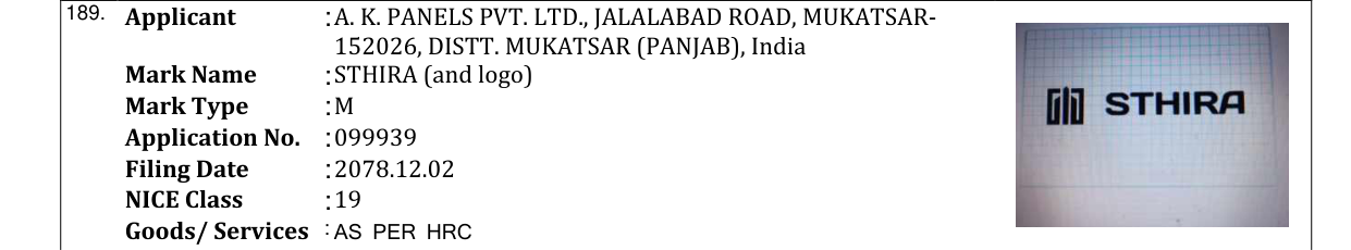 Original bulletin entry for STHIRA (and logo)