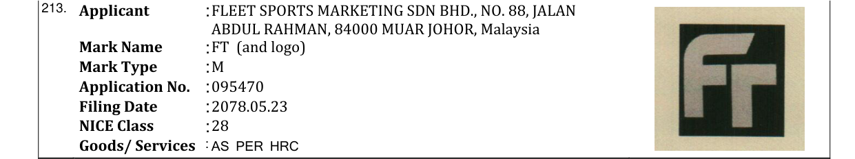 Original bulletin entry for FT (and logo)