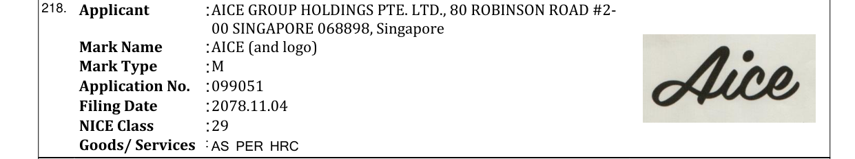 Original bulletin entry for AICE (and logo)