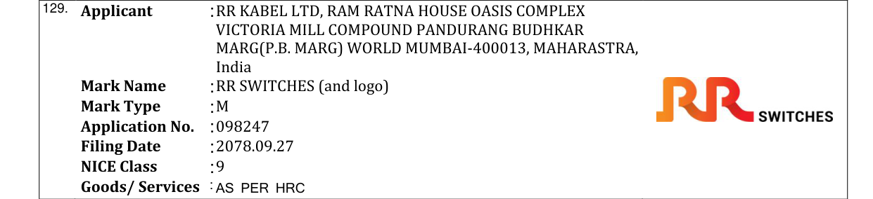 Original bulletin entry for RR SWITCHES (and logo)