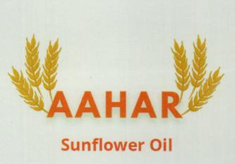 AAHAR SUNFLOWER OIL (and logo) trademark logo