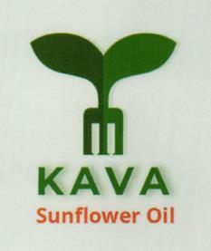 KAVA SUNFLOWER OIL (and logo) trademark logo