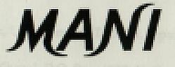 MANI (and logo) trademark logo