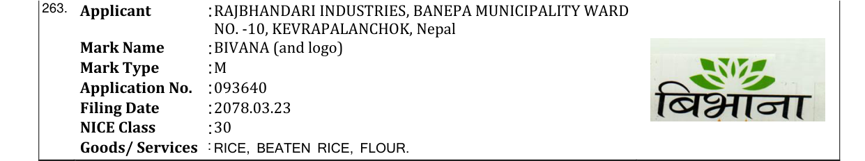 Original bulletin entry for BIVANA (and logo)