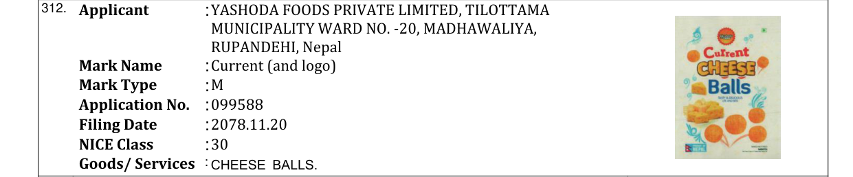 Original bulletin entry for Current (and logo)