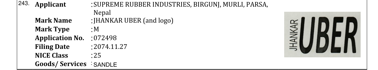 Original bulletin entry for JHANKAR UBER (and logo)