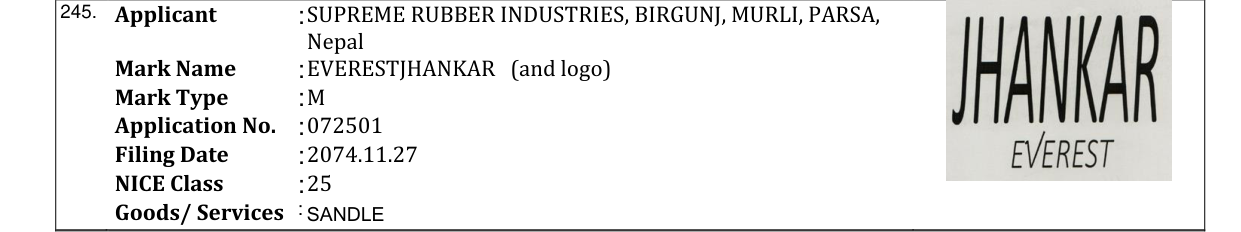Original bulletin entry for EVERESTJHANKAR (and logo)