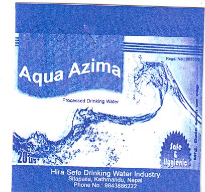 AQUA AZIMA (and logo) trademark logo