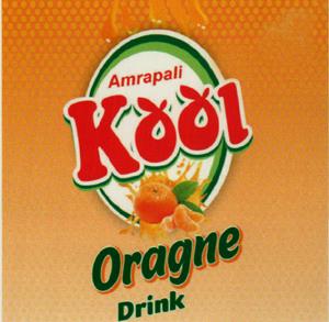 AMRAPALI KOOL ORANGE DRINK (and logo) trademark logo